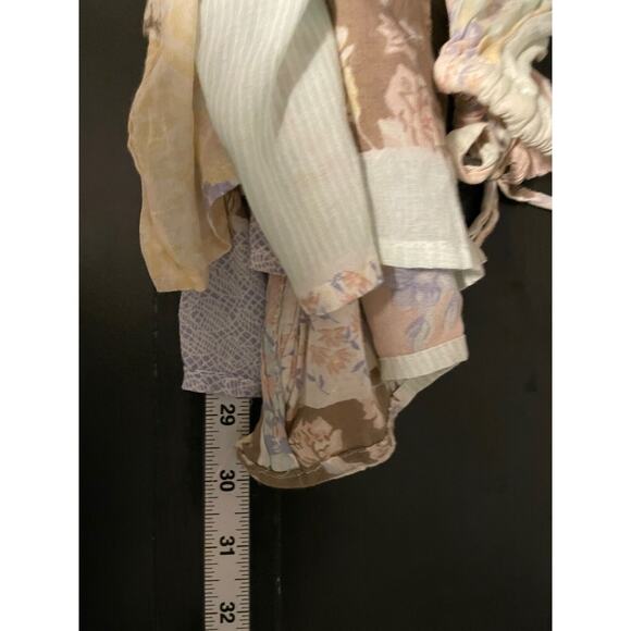 Vintage Womens Tunic Medium Petite Patchwork Floral Sheer Peasant Hippie Boho - Picture 6 of 7